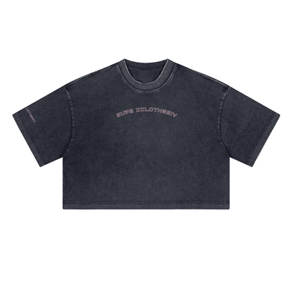 Fit Cropped Crewneck T-shirt